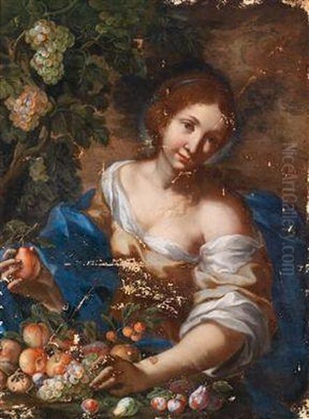 Junge Frau Mit Fruchtekorb - view 1