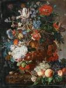 Blumenstillleben Mit Putti by Abraham Brueghel