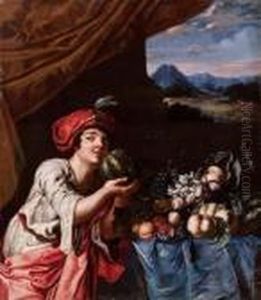 Natura Morta Di Frutta Con Figuravestita Alla Turca Natura Morta Di Frutta Con Figuravestita Alla Turca