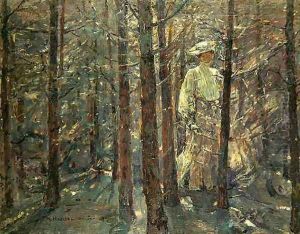 Woman in a Wood by Adolf Hoelzel