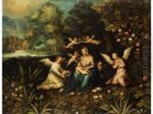 Maria Im Rosenhaag by Jan The Elder Brueghel