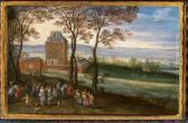 Schloss Mariemont Mit Erzherzog Albrecht Und Isabella - view 1