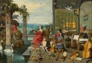 Pair Of Works: Allegory Of Hearing And Smelling.