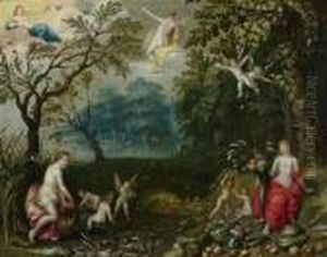 Allegorie Der Vier Elemente. by Jan The Elder Brueghel