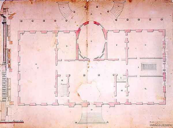 Plan of the Presidents House Washington - view 1