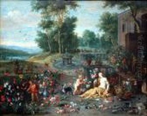 [allegorie De L'odorat] by Jan The Elder Brueghel