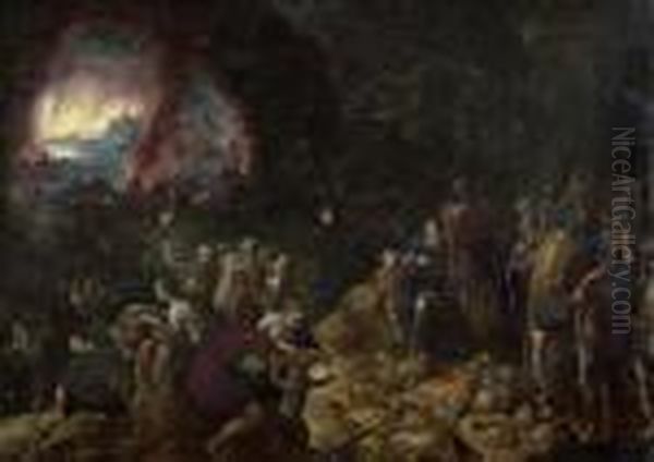 Aeneas Flieht Mit Anchises Aus Dem Brennenden Troja. - view 1
