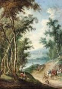 Auf Der Jagd. by Jan The Elder Brueghel