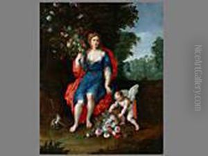 Venus Und Amor by Jan The Elder Brueghel
