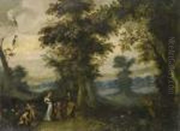 Sacra Famiglia In Un Paesaggio Boschivo - view 1