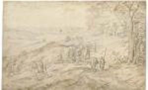 Travellers On A Path by Jan The Elder Brueghel