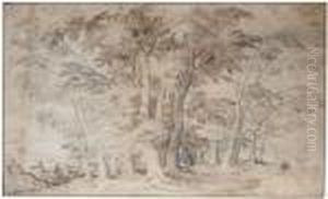 Clum Of Trees by Jan The Elder Brueghel