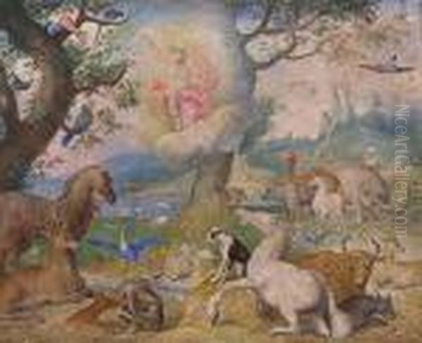 God The Father Creating The Animals - view 1