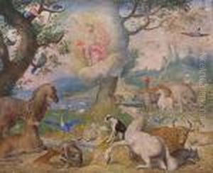 God The Father Creating The Animals
