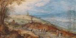 A Landscape With Peasants On A Path