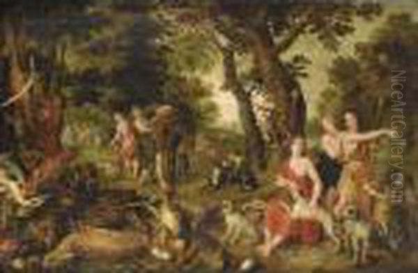 The Return Of Diana And Her Nymphs After The Hunt - view 1