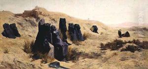 The Temple of Mut at Karnak by Rudolf Carl Huber