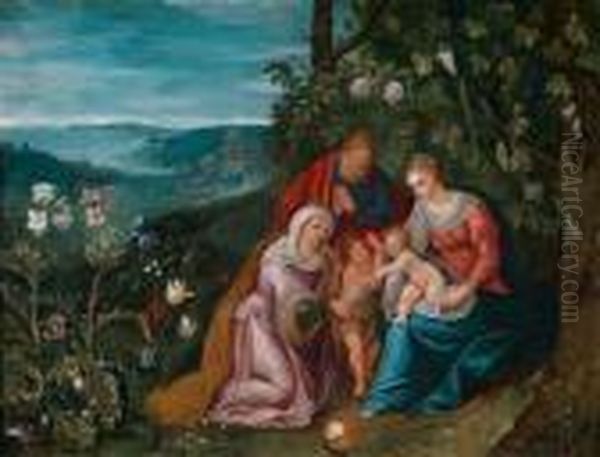 Die Heilige Familie Mitelisabeth Und Johannes In Einer Landschaft - view 1