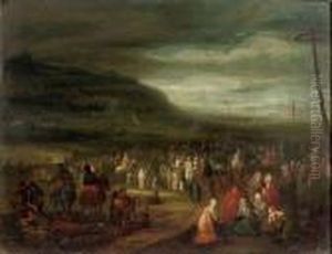 The Crucifixion On Mount Calvary by Jan Brueghel the Younger