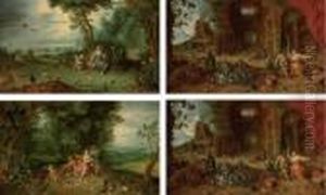 The Four Elements: Fire, Water, Earth And Air by Jan Brueghel the Younger