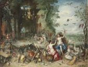 An Allegory Of Fire And Air by Jan Brueghel the Younger