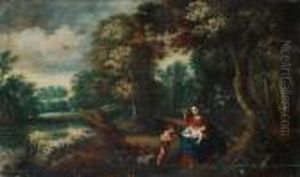 Landschaft Mit Muttergottes Und Johannesknaben by Jan Brueghel the Younger