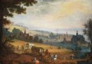 Flusslandschaft Mit Figurenstaffage
Und Architekturdarstellungen by Jan Brueghel the Younger