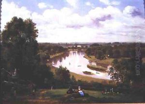 View of the River Thames from Richmond Hill by Thomas Christopher Hofland