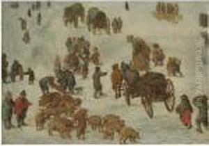 Studies Of A Pig Market