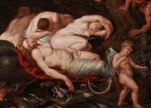 Die Jagdgottin Diana Wird Von Sartyren Im Schlaf Uberrascht by Jan Brueghel the Younger