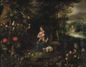 The Rest On The Flight Into Egypt by Jan Brueghel the Younger