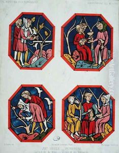 The Wine Growers Window by Hucher, E.
