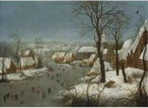Winter Landscape With A Bird-trap by Jan Brueghel the Younger