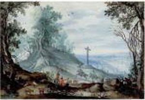 Wooded Landscape With Travellers by Jan Brueghel the Younger