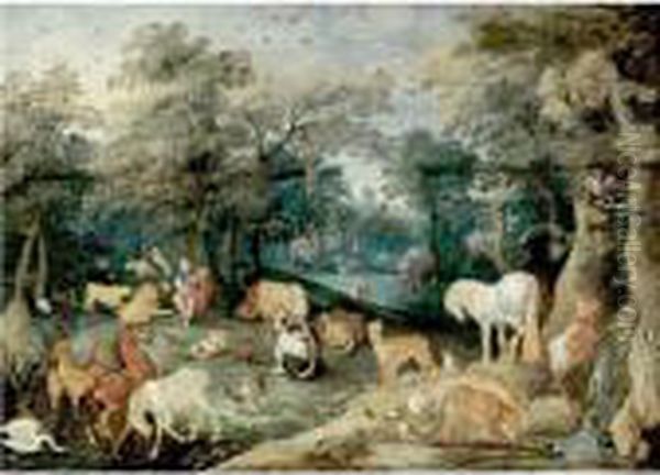 Orpheus Playing To The Animals - view 1