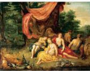 Diana And Her Attendants Resting After The Hunt by Jan Brueghel the Younger