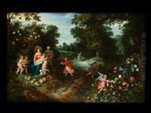 Ruhe Auf Der Flucht Nach Agypten by Jan Brueghel the Younger