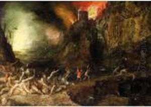 Hell Scene, With Devils Tormenting The Souls Of The Damned