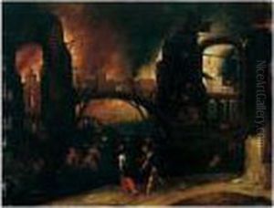 Aeneas And The Sibyl In The Underworld by Jan Brueghel the Younger