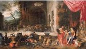 Venus At The Forge Of Vulcan by Jan Brueghel the Younger
