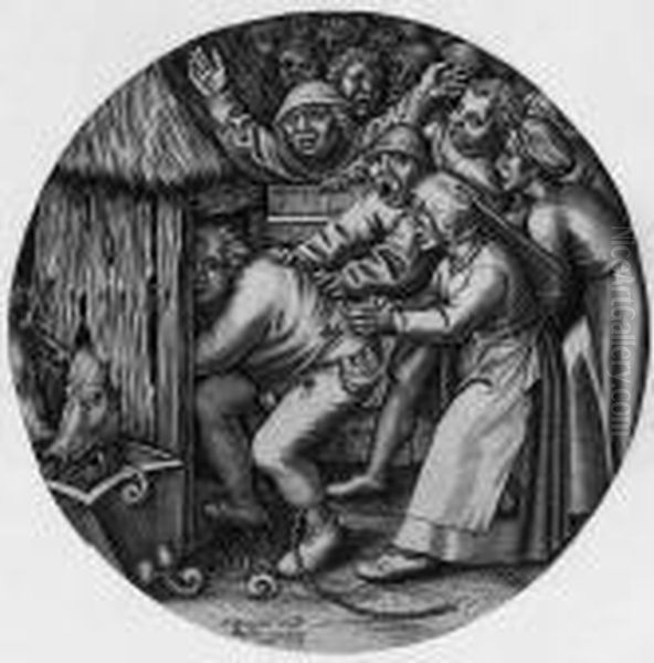 Der Betrunkene Bauer Im Schweinestall - view 1