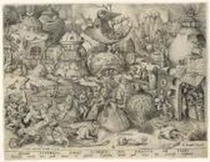 Pride, Pl. 3, From Seven Deadly Sins by Pieter The Elder Brueghel