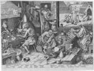 The Alchemist by Pieter The Elder Brueghel