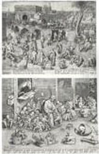 The Skaters Before The Gate Of 
St. George At Antwerp (bast., Holl. 205; L. 51; O. 63; New Holl. 41) by Pieter The Elder Brueghel