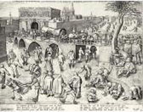 The Skaters Before The Gate Of St. George At Antwerp - view 1