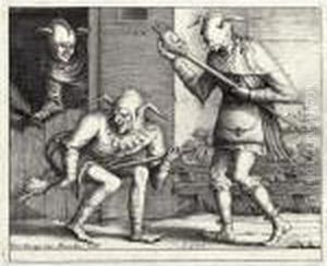 Three Fools Of The Carnival (bast., Holl. 226; L. 95) by Pieter The Elder Brueghel