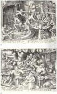 The Poor Kitchen; And The Rich Kitchen (bast., Holl. 154, 159; L. 55, 56) by Pieter The Elder Brueghel
