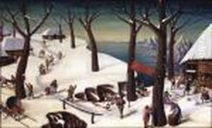 A Winter Landscape With Peasants by Pieter The Elder Brueghel