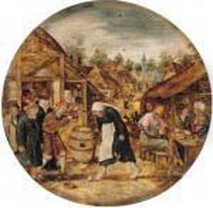 The Egg Dance by Pieter The Elder Brueghel