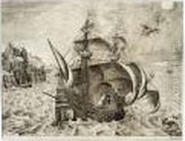 Man Of War Sailing To The Right (holl.101; Lebeer 44) - view 1